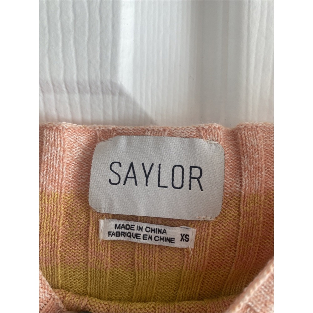 Saylor Striped Ribbed Knit Tank Womens Multicolor Boho‎ Summer Crop Top Size XS - Picture 3 of 3